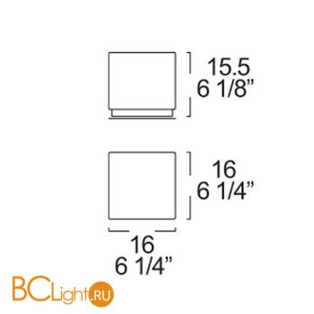 Настольная лампа Leucos CUBI ZERO 16 0002019 - Схема