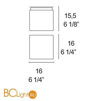 Настенный светильник Leucos Cubi P-PL 16 0001788 - Схема