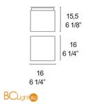 Настенный светильник Leucos Cubi P-PL 16 0001788 - Схема