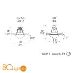 Встраиваемый спот (точечный светильник) Leucos Day 0004243 - Схема