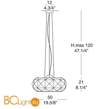 Подвесной светильник Leucos Deluxe 50 S 0002357 - Схема