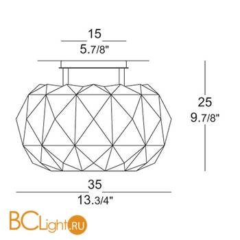 Потолочный светильник Leucos Deluxe 35 PL 0002263 - Схема