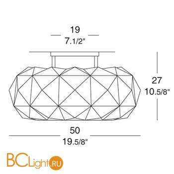 Потолочный светильник Leucos Deluxe 50 PL 0002264 - Схема