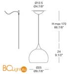 Подвесной светильник Leucos DERBY 25 S 0002645 - Схема