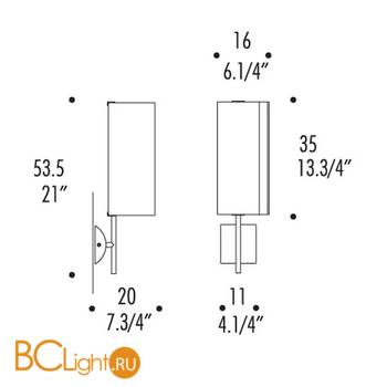 Бра Leucos DIANE P 0004223 - Схема