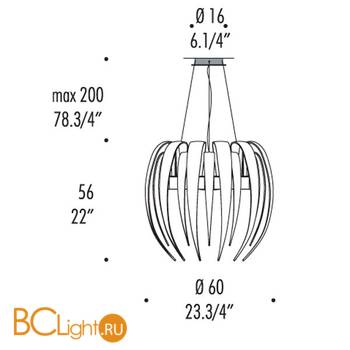Подвесной светильник Leucos DRACENA S60 0003088 - Схема