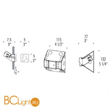 Встраиваемый спот (точечный светильник) Leucos DUNE 05 0002875 - Схема