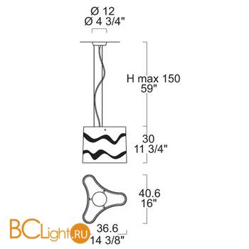 Подвесной светильник Leucos EMI S FASCE NERE 0002314 - Схема