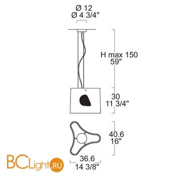Подвесной светильник Leucos EMI S MACCHIE NERE 0002316 - Схема
