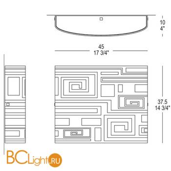 Настенно-потолочный светильник Leucos ERIS 45 P-PL BIANCO 0002451 - Схема
