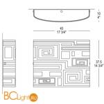 Настенно-потолочный светильник Leucos ERIS 45 P-PL ORO 0002447 - Схема