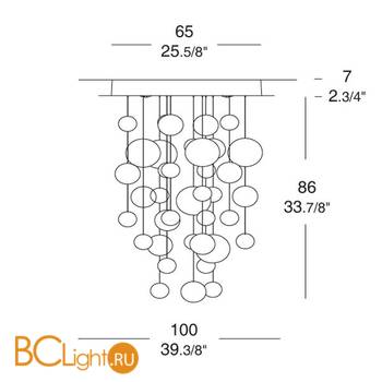Потолочный светильник Leucos ETHER 90 S 0002280 - Схема