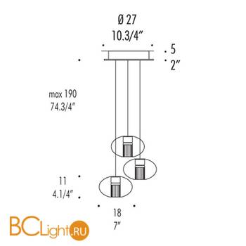 Подвесной светильник Leucos FAIRY S G R3 0003273 - Схема