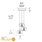 Подвесной светильник Leucos FAIRY S G R3 0003273 - Схема