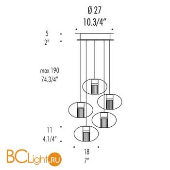 Подвесной светильник Leucos FAIRY S G R5 0003275 - Схема
