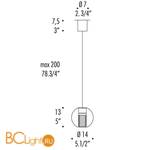 Подвесной светильник Leucos FAIRY S S 0003277 - Схема