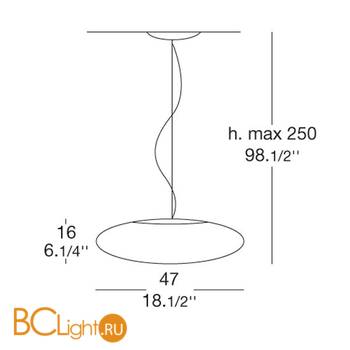 Подвесной светильник Leucos FELIX 47 S 0002277 - Схема