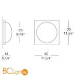 Настенно-потолочный светильник Leucos GIO 30 P-PL 0002400 - Схема