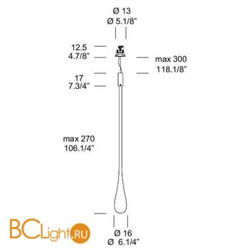 Потолочный светильник Leucos Glo S 0003115 - Схема