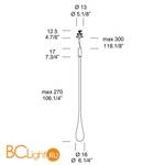Потолочный светильник Leucos Glo S 0003161 - Схема