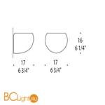 Бра Leucos GOLF P1 0003855 - Схема