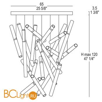 Потолочный светильник Leucos IXI 65 S 0002293 - Схема