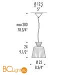 Подвесной светильник Leucos KATERINA S22 0003155 - Схема