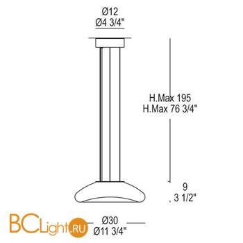 Подвесной светильник Leucos KEYRA 30 S 0002304 - Схема