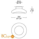 Настенно-потолочный светильник Leucos KEYRA 30 P-PL 0002431 - Схема