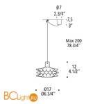 Подвесной светильник Leucos KUK S 0003335 - Схема