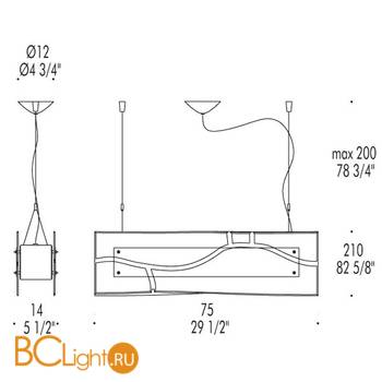 Подвесной светильник Leucos LAGUNA S75 0003319 - Схема