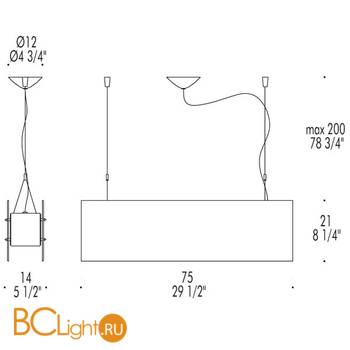 Подвесной светильник Leucos LAGUNA S75 0003321 - Схема