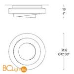 Настенно-потолочный светильник Leucos LOOP-LINE 32 0003776 - Схема