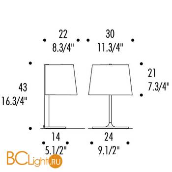 Настольная лампа Leucos MARLOWE T 0004036 - Схема