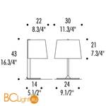 Настольная лампа Leucos MARLOWE T 0004036 - Схема
