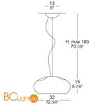 Подвесной светильник Leucos Mercure S 0002302 - Схема