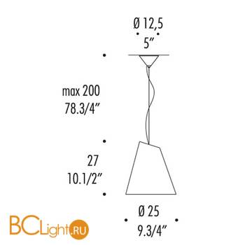 Подвесной светильник Leucos MICENE S25 0004227 - Схема