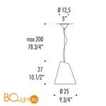 Подвесной светильник Leucos MICENE S25 0004227 - Схема