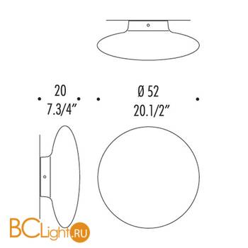 Настенно-потолочный светильник Leucos MILD p-pl 0004229 - Схема
