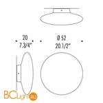 Настенно-потолочный светильник Leucos MILD P-PL 0004228 - Схема
