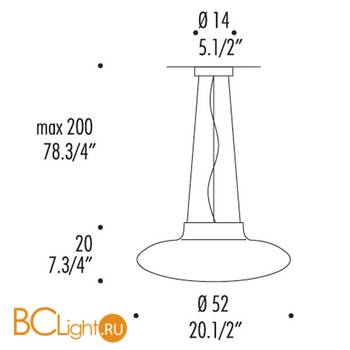 Подвесной светильник Leucos MILD S 0004231 - Схема