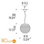Подвесной светильник Leucos MODULO S 35 0003221 - Схема