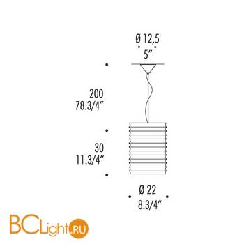 Подвесной светильник Leucos Modulo S22 / CL 0003220 - Схема