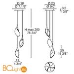 Подвесной светильник Leucos NIA 3S 0004444 - Схема