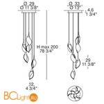 Подвесной светильник Leucos NIA 6S 0004445 - Схема