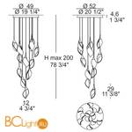 Подвесной светильник Leucos NIA 12S 0004446 - Схема