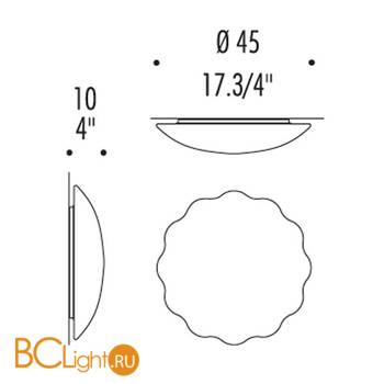 Потолочный светильник Leucos NUBIA PP45 0003733 - Схема