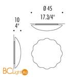 Потолочный светильник Leucos NUBIA PP45 0003733 - Схема