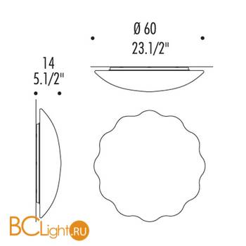 Потолочный светильник Leucos NUBIA PP60 0003740 - Схема