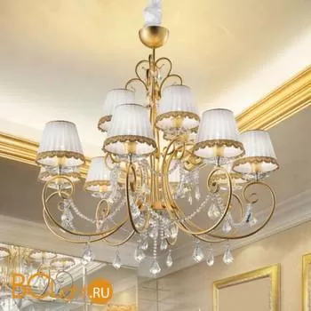 Люстра Leucos PIGALLE L12 ORO CRIST.PAR.BIANCO B.ORO 0209113060601